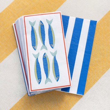 BON APPETIT FISH PAPER NAPKINS - PACK OF 16