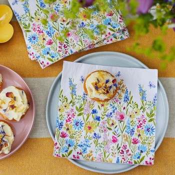 SPRING MEADOW NAPKINS - PACK OF 20