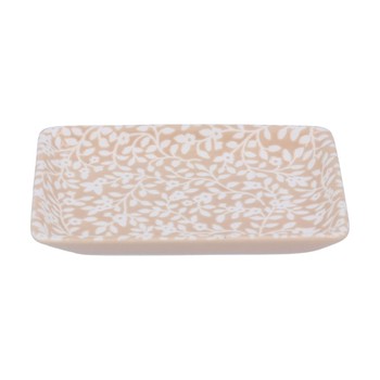 BEIGE FLORAL SMALL DISH