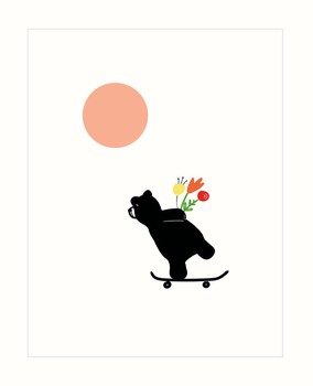 The Art File Bear Skating BE39