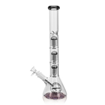Triple Perc Bong Assorted Colors