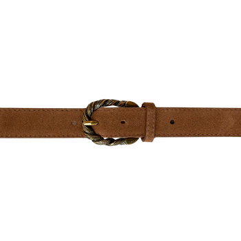 Braid bold belt - Camel gold