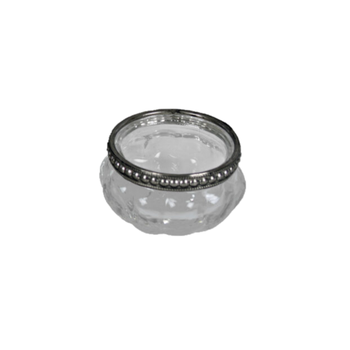 CLEAR GLASS TEA LIGHT HOLDER - SINGLE