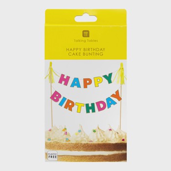 Talking Tables - happy birthday cake bunting BB – topper – HB BUNT RH two