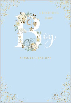 Abacus - Vintage Lettering - Baby Boy - 11579