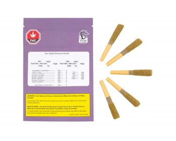 Sour Apple Diamond Infused Pre-Roll | 5 Pack