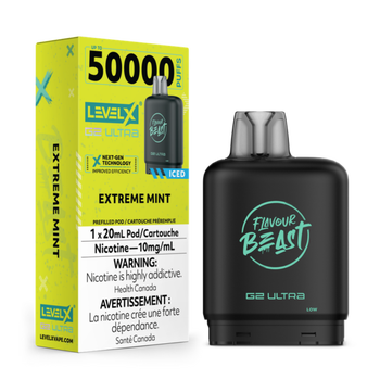 Level X Flavour Beast G2 Ultra 50K Pod - Extreme Mint Iced (10mg)