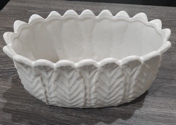 Traditional White Ceramic Planter / Small