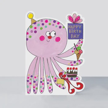 Rachel Ellen - Cookie Cutters - Happy Birthday/Octopus - Cookie38 (D)