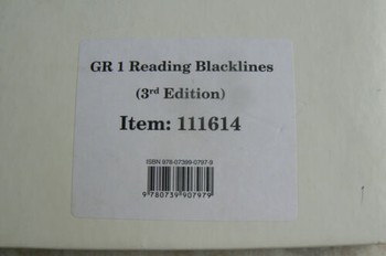 Rod & Staff gr.1 Reading Blacklines in box, 3rd Ed.