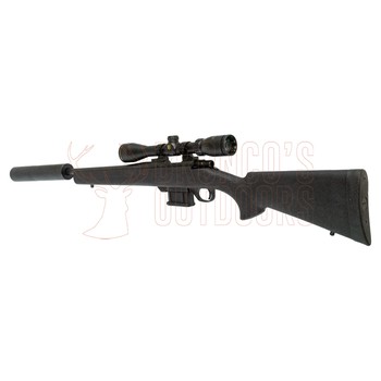 Howa Mini Action Blued Black Stock .223 Rem 18" + Nikko Stirling Game Pro Riflescope 3-9x40 + Ghost Modular Suppressor