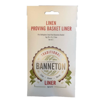 PROVING BASKET LINERS - SET OF 2  SMALL OVAL  29 X 13CM
