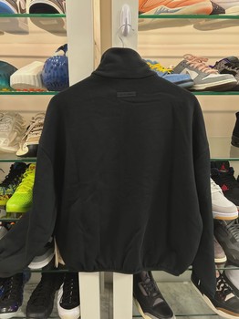 Fear of God Essentials Modern Piping Track Jacket Jet Black/Cloud White • Brand New [2931] - view 5