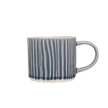 EMBOSSED NAVY LINES MUG