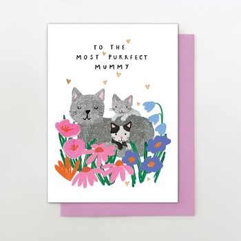 Stop The Clock -card - cats- most purrfect mummy - MF18