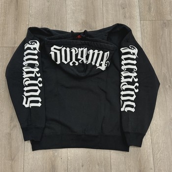 Supreme Ambigram Hooded Sweatshirt in Black • Pre-Owned [5723] - view 3