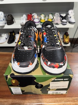 A Bathing Ape Bape Sta Paint Splatter Black - Pre-Owned - view 3