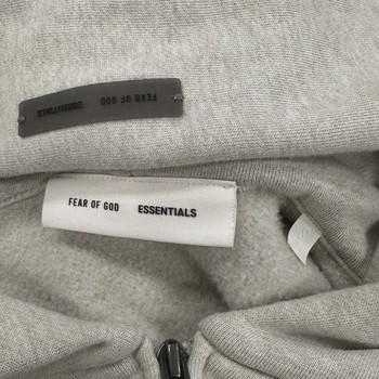 Fear of God Essentials Full Zip Hoodie 'Heather Stone' • Pre-Owned [9784] - view 4