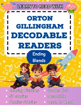 Learn to Read with Orton Gillingham Decodable Readers: Ending Blends