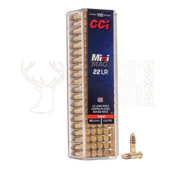 CCI .22LR Mini Mag 40gr Copper Plated 500 Rounds