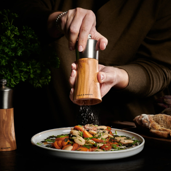 COLE & MASON 'BROMLEY' SALT MILL - OLIVE WOOD