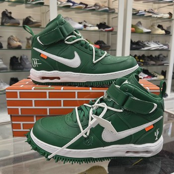 Nike Air Force 1 Mid Off-White Pine Green • Pre-Owned [6350] - view 2