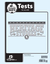 Used BJU Heritage Studies 4 Tests Answer Key