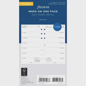 Filofax - Personal Week per page English 2027 - 27-68426