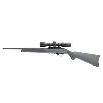 Ruger 10/22 Blued Synthetic Carbine Threaded .22 LR + Burris Fullfield IV Riflescope 2.5-10x42mm Ballistic E3 Reticle + Stealth Steel Weaver Scope Rings 1" Low