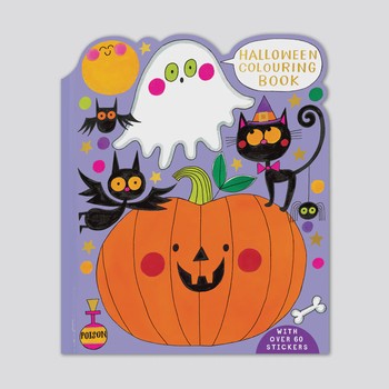 Rachel Ellen - Halloween Die-Cut Colouring Book with Stickers - HSTICOLBK01