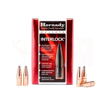 Hornady InterLock .338 Cal .338" 250gr Projectiles x100