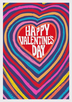 Paper Salad -PAINTED HEART HAPPY VALENTINES DAY-JS2509