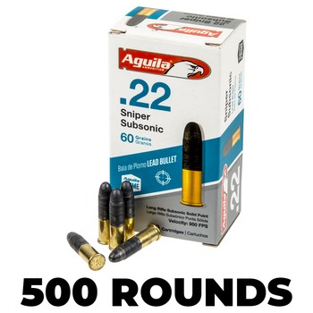 Aguila Sniper Subsonic .22 60gr SP 500Rounds