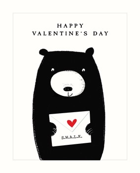 The Art File - Bear Valentine'S Letter - BEV01A