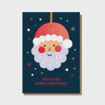 Stormy Knight - Smiley Santa Bauble card - BAUB19