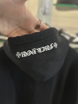 Chrome Hearts Vertical Logo Zip Up Hoodie Black/White • Pre-Owned [9869] - view 13