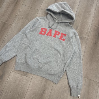 BAPE Heather Grey Pullover Hoodie • Pre-Owned [3831] - view 7