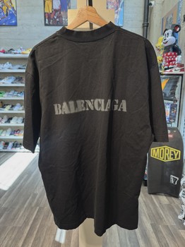 Balenciaga Stencil Type T Shirt Black M • Brand New [7064] - view 2