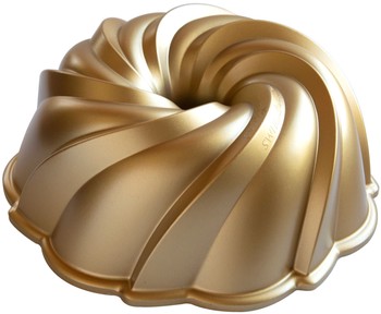 NORDIC WARE SWIRL BUNDT PAN - GOLD 10 CUP