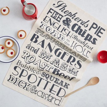 ENGLISH DINNER TEA TOWEL