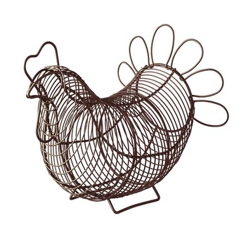 BROWN CHICKEN EGG BASKET
