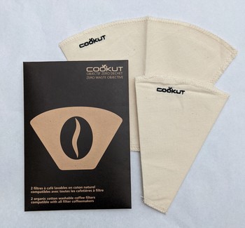 REUSABLE COTTON COFFEE FILTERS - SET OF 2