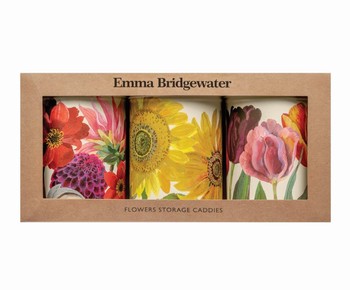 EMMA BRIDGEWATER FLOWERS - SET OF 3 CADDIES