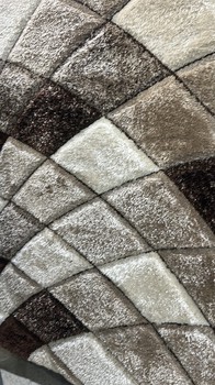 4D shaggy rug 5x8 brown 6492