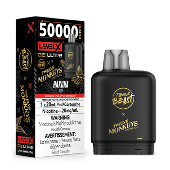 Level X Flavour Beast Twelve Monkeys G2 Ultra 50K Pod - Hakuna Iced