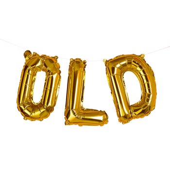 Hootyballoo - Gold 'Old' 16" Foil Balloon Garland - HBAF102