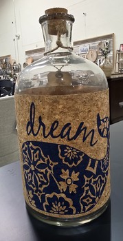 Oval Cork Wrapped Bottle / Medium