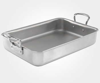 SAMUEL GROVES TRI PLY STAINLESS STEEL LARGE ROASTING DISH - SATIN FINISH