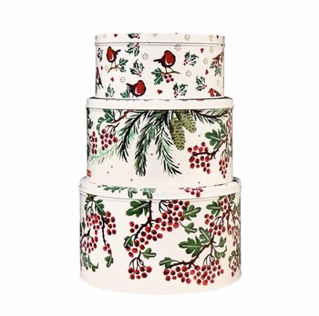 EMMA BRIDGEWATER CHRISTMAS SINGLE ROUND CAKE TIN