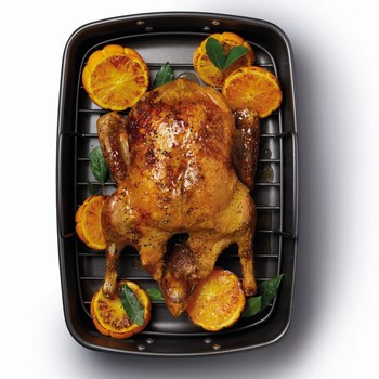 MASTERCLASS NON STICK ROASTER WITH RACK - 40 X 28CM